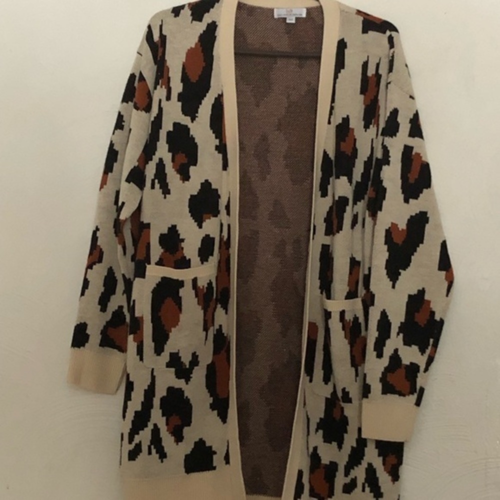 Baileys Blossoms Open Cardigan Womens Size XS/S Sweater Pockets